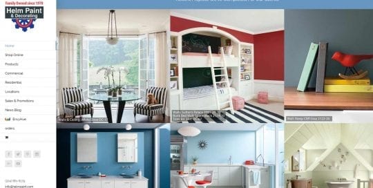 helm paint website design image