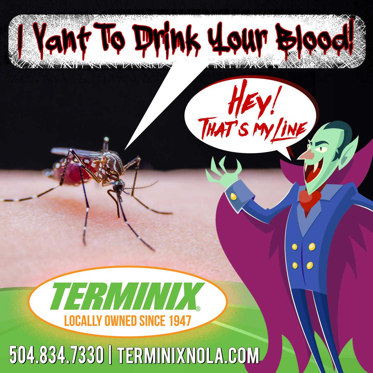 Terminix Mosquito & Vampire - Halloween Social Media Posts